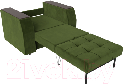 Кресло-кровать Лига Диванов Атлантида / 113855 (микровельвет зеленый)