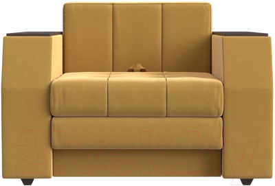 Кресло-кровать Лига Диванов Атлантида / 113859 (микровельвет желтый)