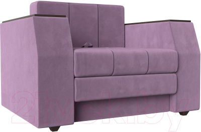Кресло-кровать Лига Диванов Атлантида / 113867 (микровельвет сиреневый) - фото