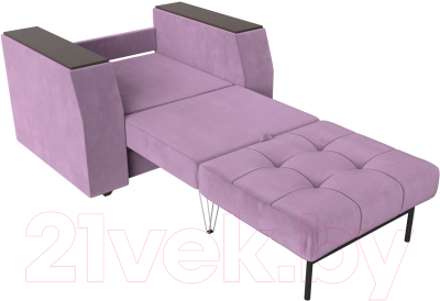 Кресло-кровать Лига Диванов Атлантида / 113867 (микровельвет сиреневый)