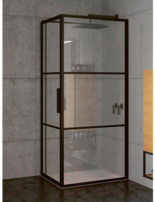 Душевой уголок Riho Grid GB203 / G004016121 (110x80, черный/прозрачный)