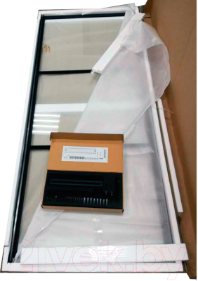 Душевой уголок Riho Grid GB203 / G004016121 (110x80, черный/прозрачный)