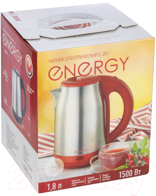 Электрочайник Energy E-201 / 164125 (красный)