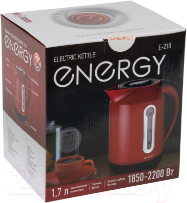 Электрочайник Energy E-210 / 153084 (красный)
