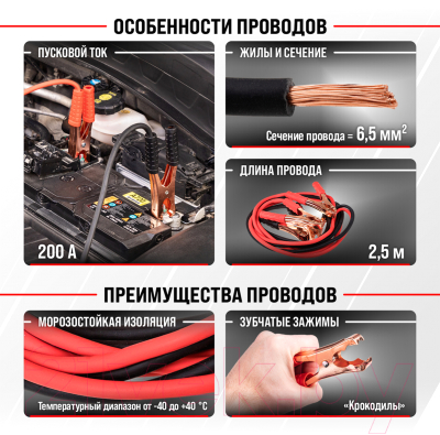 Стартовые провода Skyway S03701007