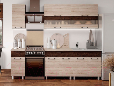 Кухонный гарнитур BTS Монтана 2.0 (венге/венге/дуб сонома)