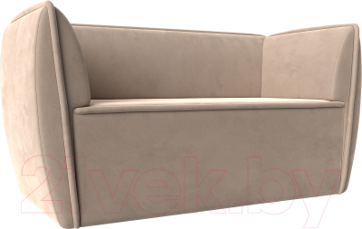 Диван Лига Диванов Бергамо 2-х местный / 112029 (велюр бежевый) - фото