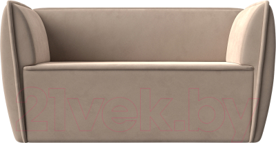Диван Лига Диванов Бергамо 2-х местный / 112029 (велюр бежевый)