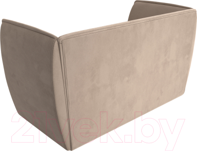 Диван Лига Диванов Бергамо 2-х местный / 112029 (велюр бежевый)