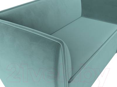 Диван Лига Диванов Бергамо 2-х местный / 112031 (велюр бирюзовый)
