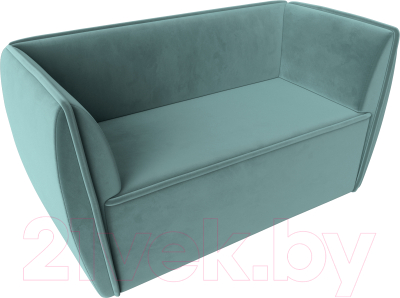 Диван Лига Диванов Бергамо 2-х местный / 112031 (велюр бирюзовый)
