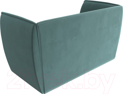 Диван Лига Диванов Бергамо 2-х местный / 112031 (велюр бирюзовый)