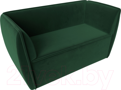 Диван Лига Диванов Бергамо 2-х местный / 112035 (велюр зеленый)