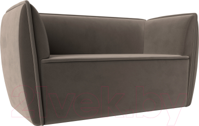 Диван Лига Диванов Бергамо 2-х местный / 112037 (велюр коричневый) - фото