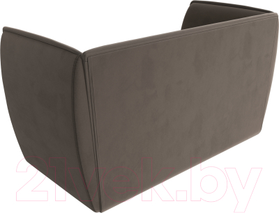 Диван Лига Диванов Бергамо 2-х местный / 112037 (велюр коричневый)