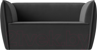 Диван Лига Диванов Бергамо 2-х местный / 112039 (велюр серый)