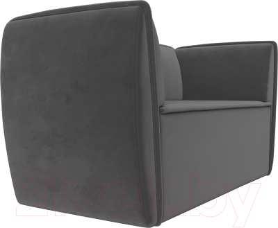 Диван Лига Диванов Бергамо 2-х местный / 112039 (велюр серый)