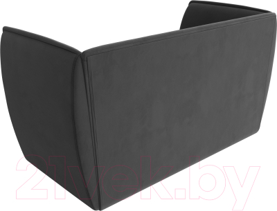 Диван Лига Диванов Бергамо 2-х местный / 112039 (велюр серый)