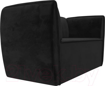 Диван Лига Диванов Бергамо 2-х местный / 112043 (велюр черный)