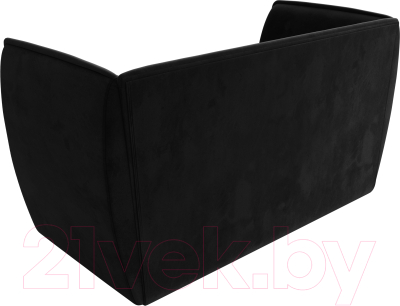 Диван Лига Диванов Бергамо 2-х местный / 112043 (велюр черный)