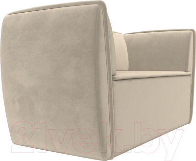 Диван Лига Диванов Бергамо 2-х местный / 112049 (микровельвет бежевый)