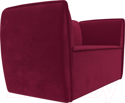 Диван Лига Диванов Бергамо 2-х местный / 112051 (микровельвет бордовый)