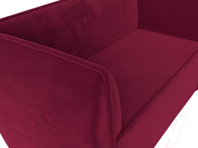 Диван Лига Диванов Бергамо 2-х местный / 112051 (микровельвет бордовый)