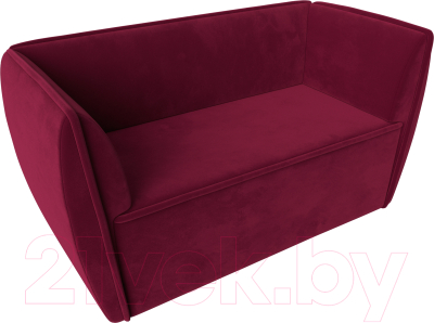 Диван Лига Диванов Бергамо 2-х местный / 112051 (микровельвет бордовый)