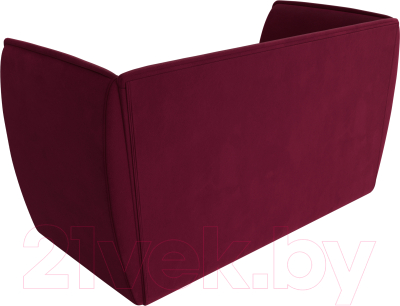 Диван Лига Диванов Бергамо 2-х местный / 112051 (микровельвет бордовый)