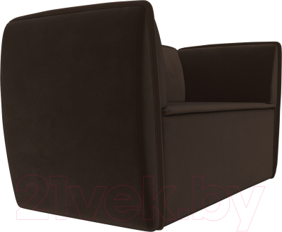 Диван Лига Диванов Бергамо 2-х местный / 112059 (микровельвет коричневый)