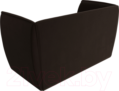 Диван Лига Диванов Бергамо 2-х местный / 112059 (микровельвет коричневый)