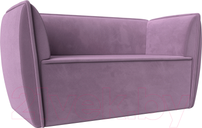 Диван Лига Диванов Бергамо 2-х местный / 112061 (микровельвет сиреневый) - фото