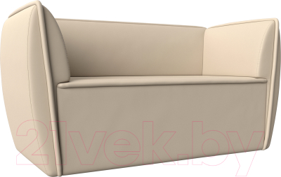 Диван Лига Диванов Бергамо 2-х местный / 112074 (экокожа бежевый) - фото