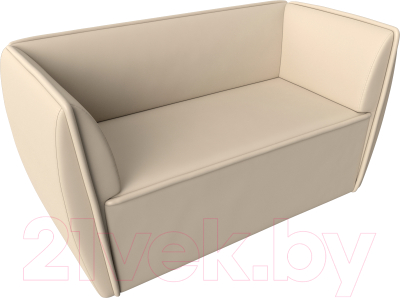 Диван Лига Диванов Бергамо 2-х местный / 112074 (экокожа бежевый)