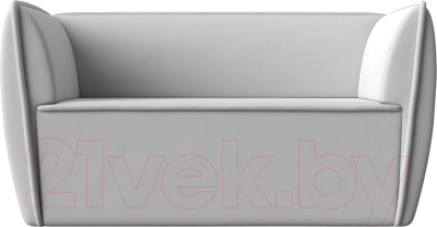 Диван Лига Диванов Бергамо 2-х местный / 112076 (экокожа белый)