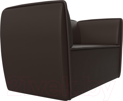 Диван Лига Диванов Бергамо 2-х местный / 112078 (экокожа коричневый)