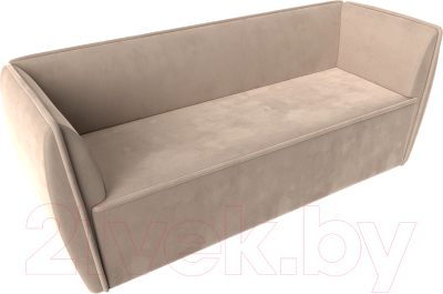 Диван Лига Диванов Бергамо 3-х местный / 112082 (велюр бежевый)