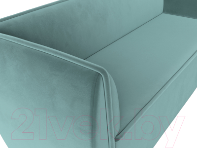 Диван Лига Диванов Бергамо 3-х местный / 112084 (велюр бирюзовый)