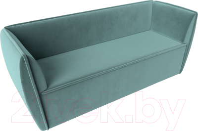 Диван Лига Диванов Бергамо 3-х местный / 112084 (велюр бирюзовый)