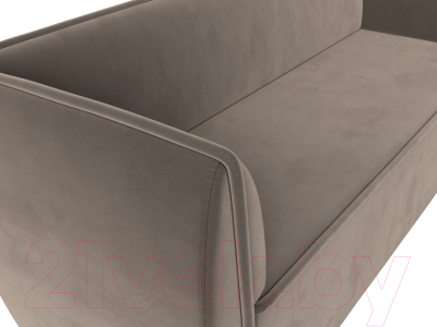 Диван Лига Диванов Бергамо 3-х местный / 112090 (велюр коричневый)