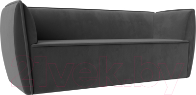 Диван Лига Диванов Бергамо 3-х местный / 112092 (велюр серый) - фото