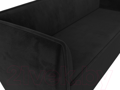 Диван Лига Диванов Бергамо 3-х местный / 112096 (велюр черный)