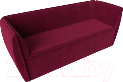 Диван Лига Диванов Бергамо 3-х местный / 112104 (микровельвет бордовый)