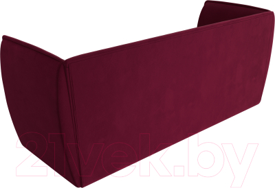 Диван Лига Диванов Бергамо 3-х местный / 112104 (микровельвет бордовый)