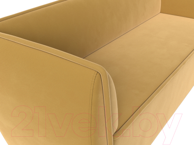 Диван Лига Диванов Бергамо 3-х местный / 112108 (микровельвет желтый)