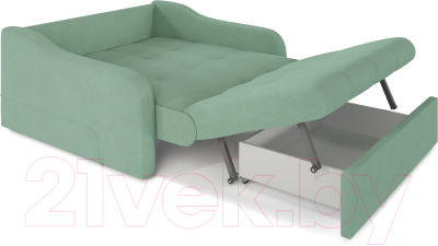 Диван Mebel-Ars Лидер ППУ 140x200 (Vivaldi 09 мятный)