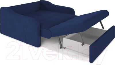 Диван Mebel-Ars Лидер НПБ 120x200 (Vivaldi 14 синий)
