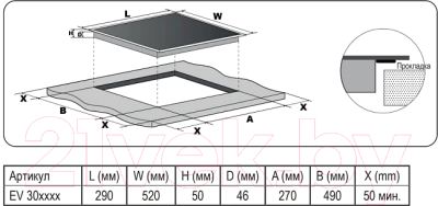 Электрическая варочная панель Evelux EV 3020