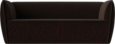 Диван Лига Диванов Бергамо 3-х местный / 112112 (микровельвет коричневый)