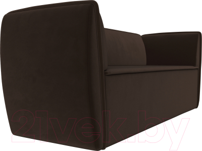 Диван Лига Диванов Бергамо 3-х местный / 112112 (микровельвет коричневый)